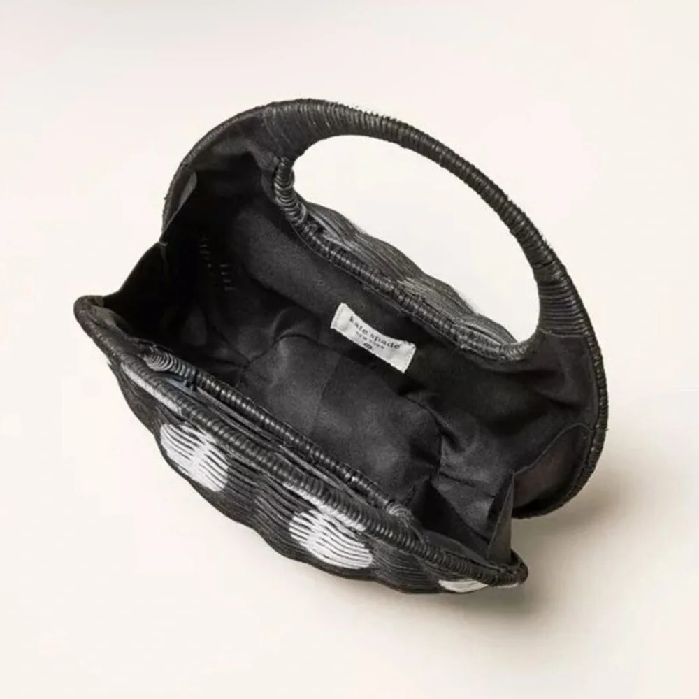 Kate Spade x Target NWT Polka Dot Wicker Crescent Bag